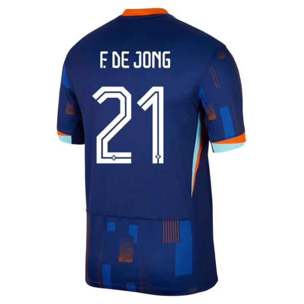 Nizozemska Frenkie de Jong 21 Nogometni Dresovi Euro 2024 Gostujući