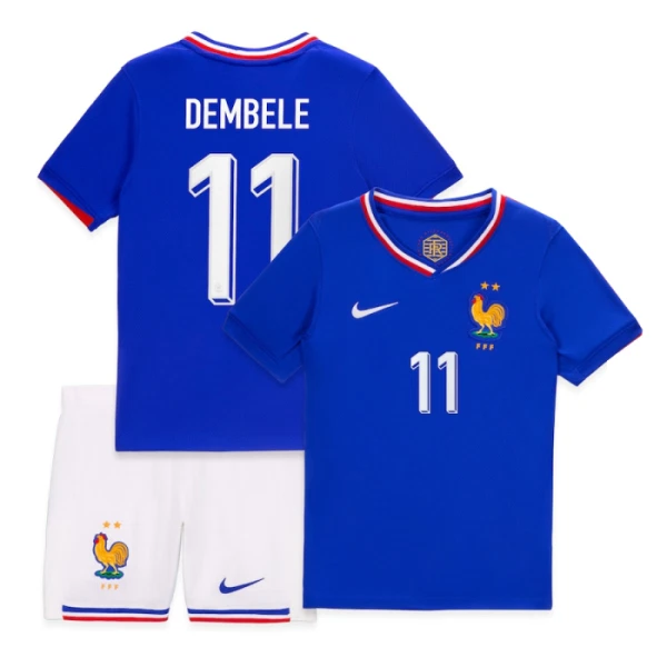 Francuska Ousmane Dembélé 11 Djeca Nogometni Dresovi Euro 2024 Domaći (+ Kratke Hlače)