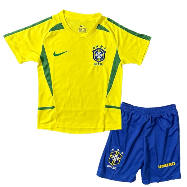 Brazil 2002-2003 Djeca Nogometni Dresovi Retro Domaći (+ Kratke Hlače)