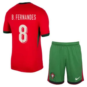 Portugal Bruno Fernandes 8 Djeca Nogometni Dresovi Euro 2024 Domaći (+ Kratke Hlače)