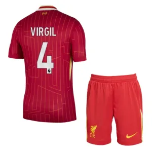 Liverpool Virgil van Dijk 4 Djeca Nogometni Dresovi 2024/25 Domaći (+ Kratke Hlače)