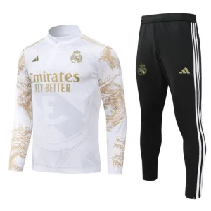 Real Madrid Duks komplet za trening Četvrtina Zip 2024/25 Bijela