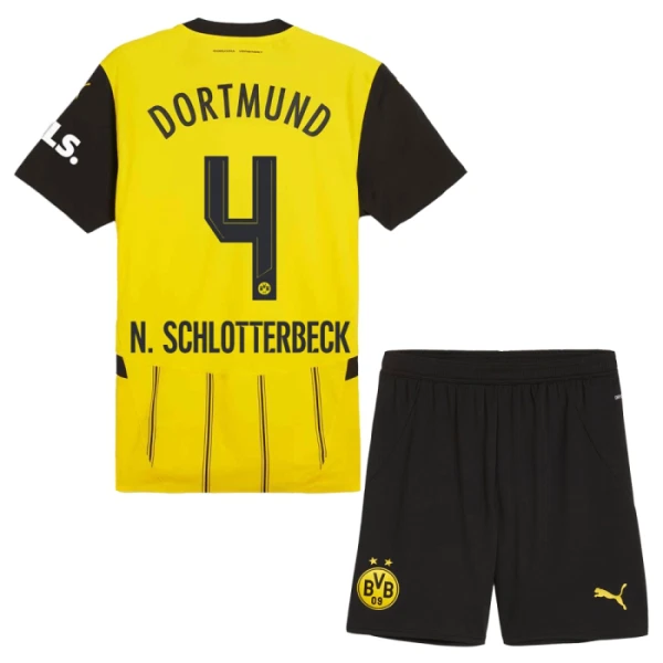 Borussia Dortmund Nico Schlotterbeck 4 Djeca Nogometni Dresovi 2024/25 Domaći (+ Kratke Hlače)