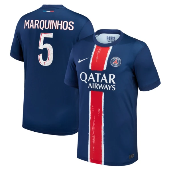 Paris Saint-Germain Marquinhos 5 Nogometni Dresovi 2024/25 Domaći Paris Saint-Germain Marquinhos 5 Nogometni Dresovi 2024/25 Domaći