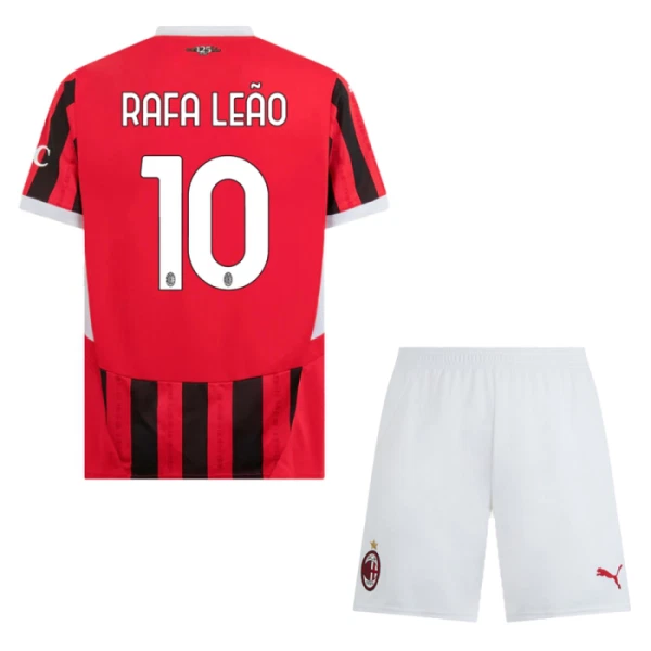 AC Milan Rafael Leão 10 Djeca Nogometni Dresovi 2024/25 Domaći (+ Kratke Hlače)