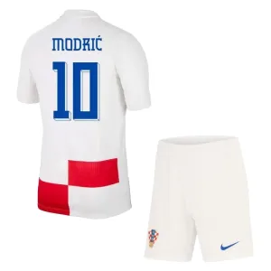Hrvatska Luka Modrić 10 Djeca Nogometni Dresovi Euro 2024 Domaći (+ Kratke Hlače)