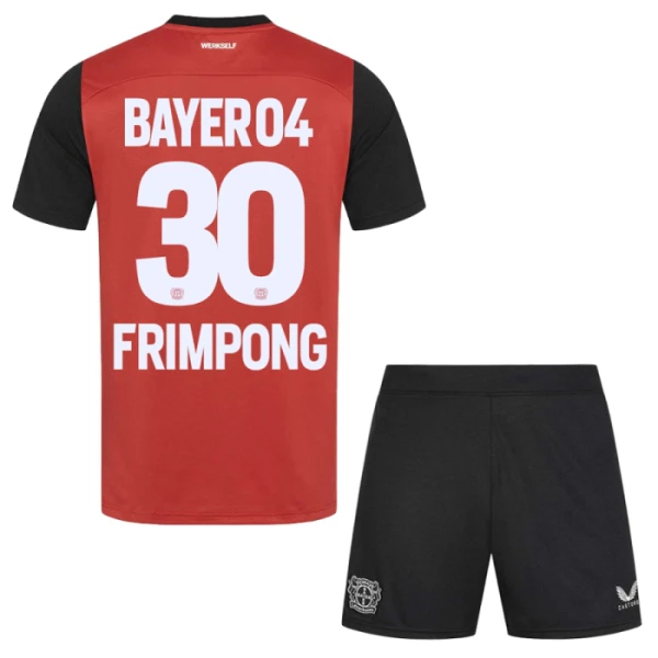 Bayer 04 Leverkusen Jeremie Frimpong 30 Djeca Nogometni Dresovi 2024/25 Domaći (+ Kratke Hlače)