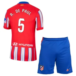 Atlético Madrid R. de Paul 5 Djeca Nogometni Dresovi 2024/25 Domaći (+ Kratke Hlače)