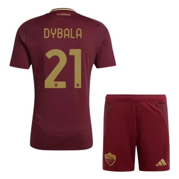 AS Roma Paulo Dybala 21 Djeca Nogometni Dresovi 2024/25 Domaći (+ Kratke Hlače)