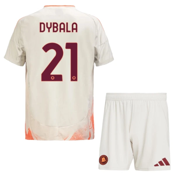 AS Roma Paulo Dybala 21 Djeca Nogometni Dresovi 2024/25 Gostujući (+ Kratke Hlače)