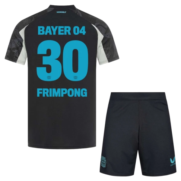 Bayer 04 Leverkusen Jeremie Frimpong 30 Djeca Nogometni Dresovi 2024/25 Treći (+ Kratke Hlače)