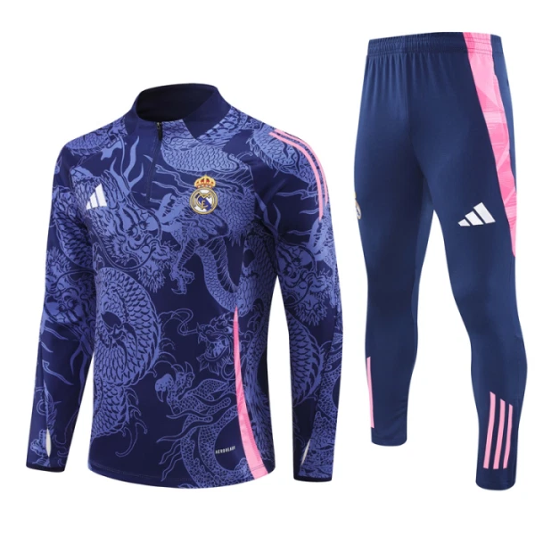Real Madrid Duks komplet za trening Četvrtina Zip 2024/25 sa Zmajem Navy