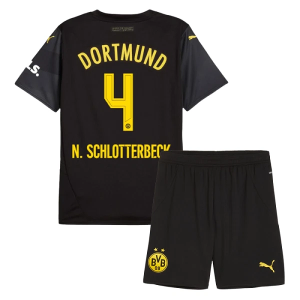 Borussia Dortmund Nico Schlotterbeck 4 Djeca Nogometni Dresovi 2024/25 Gostujući (+ Kratke Hlače)
