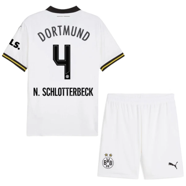 Borussia Dortmund Nico Schlotterbeck 4 Djeca Nogometni Dresovi 2024/25 Treći (+ Kratke Hlače)