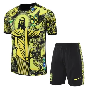 Brazil Djeca Nogometni Dresovi 2024 Žuta Posebno Izdanje (+ Kratke Hlače)