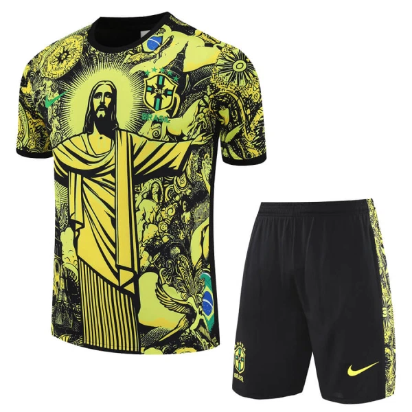 Brazil Djeca Nogometni Dresovi 2024 Žuta Posebno Izdanje (+ Kratke Hlače)