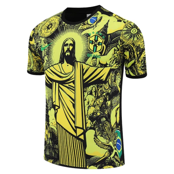 Brazil Djeca Nogometni Dresovi 2024 Žuta Posebno Izdanje (+ Kratke Hlače)