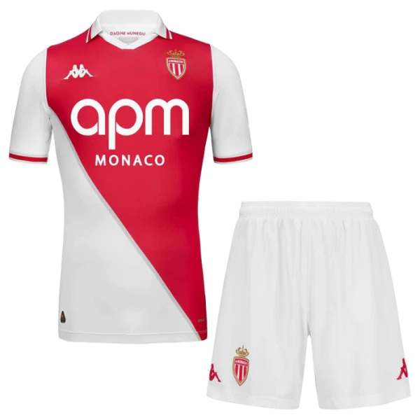 AS Monaco Djeca Nogometni Dresovi 2024/25 Domaći (+ Kratke Hlače)