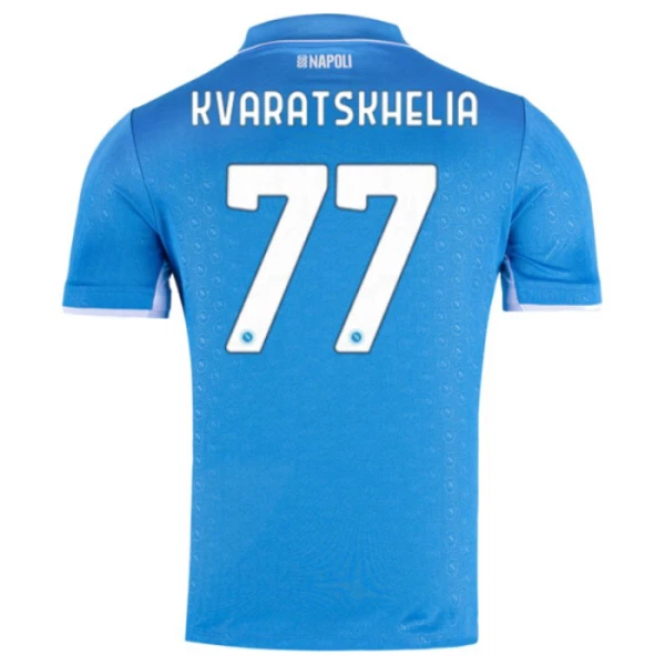 SSC Napoli Khvicha Kvaratskhelia 77 Nogometni Dresovi 2024/25 Domaći