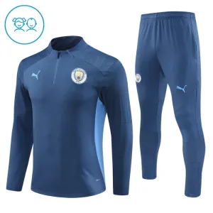 Manchester City Djeca Duks komplet za trening Četvrtina Zip 2024/25 Navy
