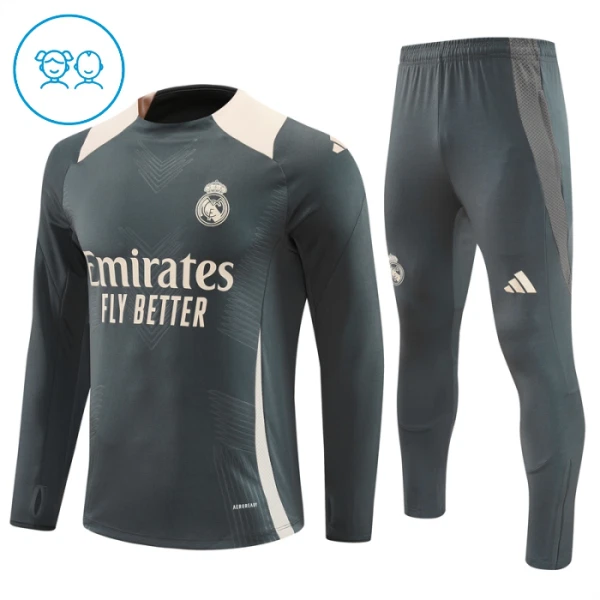 Real Madrid Djeca Trening Dres Komplet 2024/25 Siva