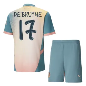Manchester City Kevin De Bruyne 17 Djeca Nogometni Dresovi 2024/25 Četvrta (+ Kratke Hlače)