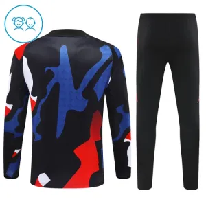 Manchester United Djeca Duks komplet za trening Četvrtina Zip 2024/25 Crna