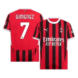 AC Milan Santiago Gimenez 7 Nogometni Dresovi 2024/25 Domaći