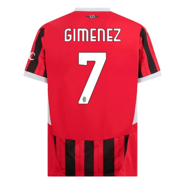 AC Milan Santiago Gimenez 7 Nogometni Dresovi 2024/25 Domaći
