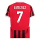 AC Milan Santiago Gimenez 7 Nogometni Dresovi 2024/25 Domaći