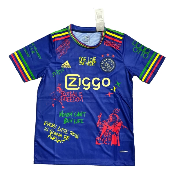 Ajax x Bob Marley Nogometni Dresovi 2024/25 Plava Ajax x Bob Marley Nogometni Dresovi 2024/25 Plava