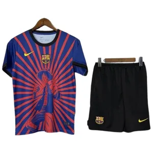 FC Barcelona x Luffy Djeca Nogometni Dresovi 2024/25 Posebno Izdanje (+ Kratke Hlače)