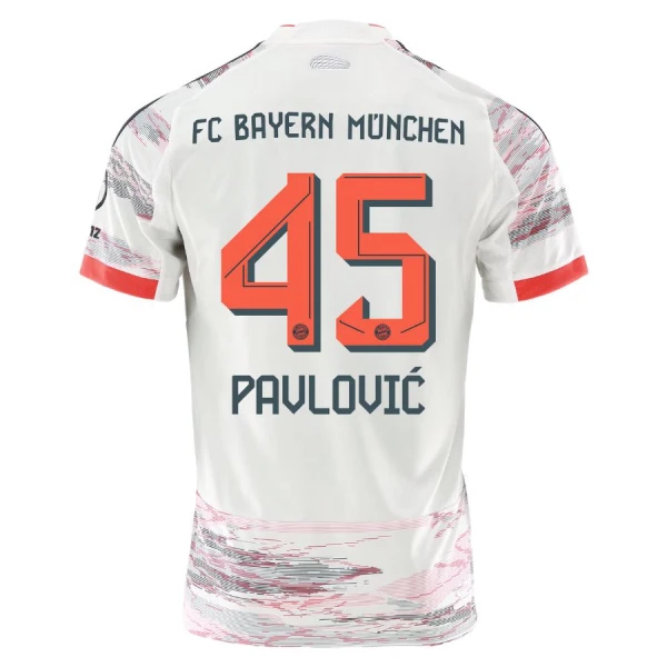 FC Bayern München Aleksandar Pavlovic 45 Nogometni Dresovi 2025/26 Gostujući