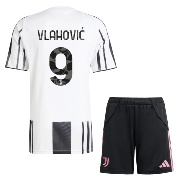 Juventus Dušan Vlahović 9 Djeca Nogometni Dresovi 2025/26 Domaći (+ Kratke Hlače)