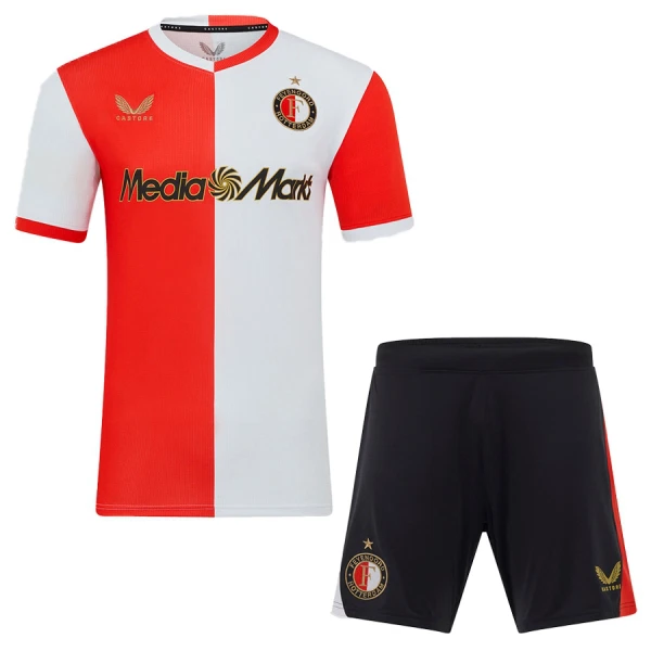 Feyenoord Rotterdam Djeca Nogometni Dresovi 2025/26 Domaći (+ Kratke Hlače)