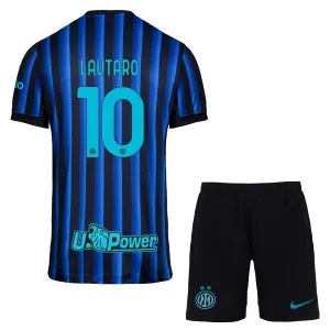 Inter Milan Lautaro Martínez 10 Djeca Nogometni Dresovi 2025/26 Domaći (+ Kratke Hlače)