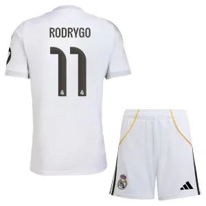 Real Madrid Rodrygo 11 Djeca Nogometni Dresovi 2025/26 Domaći (+ Kratke Hlače)