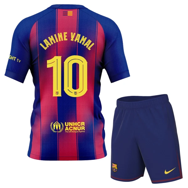 FC Barcelona Lamine Yamal 10 Djeca Nogometni Dresovi 2025/26 Domaći (+ Kratke Hlače)