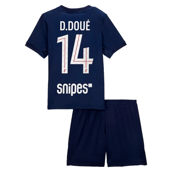 Paris Saint-Germain Désiré Doué 14 Djeca Nogometni Dresovi 2025/26 Domaći (+ Kratke Hlače)