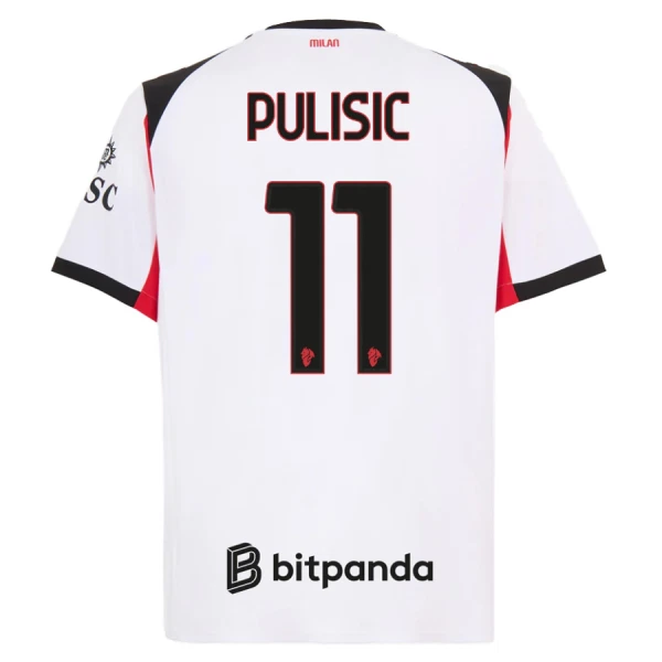 AC Milan Christian Pulisic 11 Nogometni Dresovi 2025/26 Gostujući