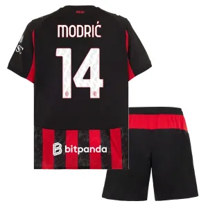 AC Milan Luka Modrić 14 Djeca Nogometni Dresovi 2025/26 Domaći (+ Kratke Hlače)