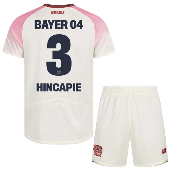 Bayer 04 Leverkusen Piero Hincapie 3 Djeca Nogometni Dresovi 2025/26 Gostujući (+ Kratke Hlače)