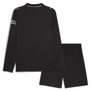 Manchester City Djeca Nogometni Dresovi 2025/26 Gostujući Dugi rukav (+ Kratke Hlače)