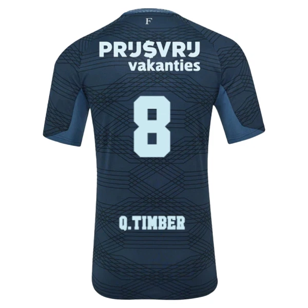 Feyenoord Rotterdam Q. Timber 8 Nogometni Dresovi 2025/26 Gostujući Feyenoord Rotterdam Q. Timber 8 Nogometni Dresovi 2025/26 Gostujući