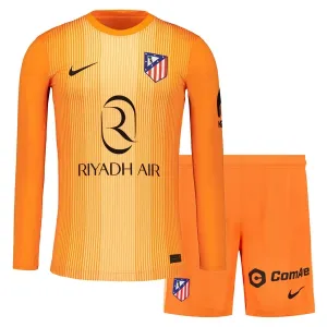 Atlético Madrid Djeca Golmanski Nogometni Dresovi 2025/26 Narančasta Dugi rukav (+ Kratke Hlače)
