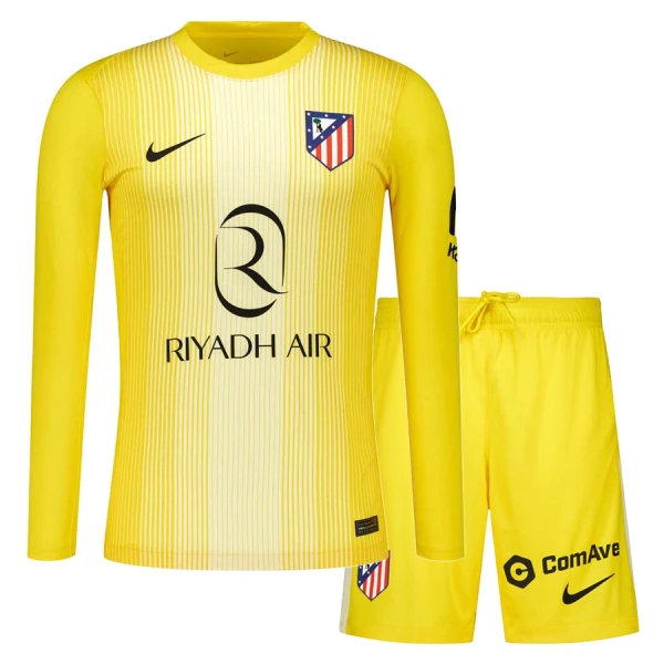 Atlético Madrid Djeca Golmanski Nogometni Dresovi 2025/26 Žuta Dugi rukav (+ Kratke Hlače) Atlético Madrid Djeca Golmanski Nogometni Dresovi 2025/26 Žuta Dugi rukav (+ Kratke Hlače)