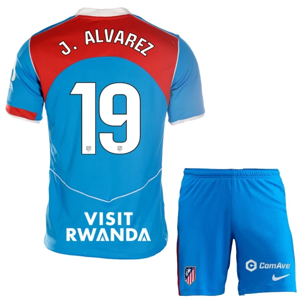 Atlético Madrid Julián Alvarez 19 Djeca Nogometni Dresovi 2025/26 Treći (+ Kratke Hlače)