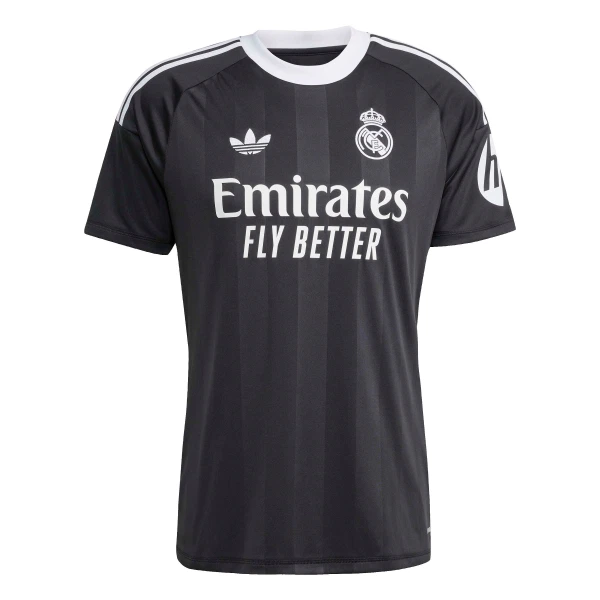 Real Madrid Thibaut Courtois 1 Djeca Golmanski Nogometni Dresovi 2025/26 Crna (+ Kratke Hlače)