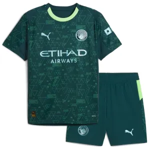 Manchester City Rodrigo 16 Djeca Nogometni Dresovi 2025/26 EA Sport Četvrta (+ Kratke Hlače)