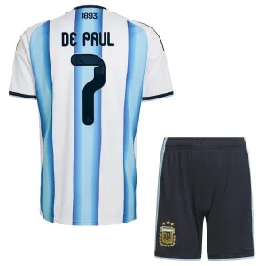 Argentina R. de Paul 7 Djeca Nogometni Dresovi Svjetsko Prvenstvo 2026 Domaći (+ Kratke Hlače)